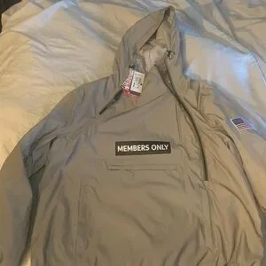 Sportswear Members Only Space Suit Silver Reflective Pullover